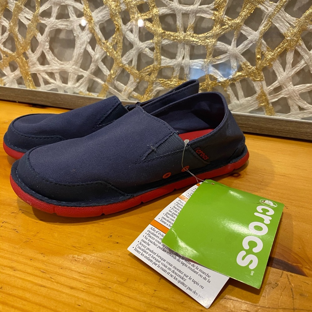 Crocs Cabo Slip-On Boys Navy Pepper Fit Size J1